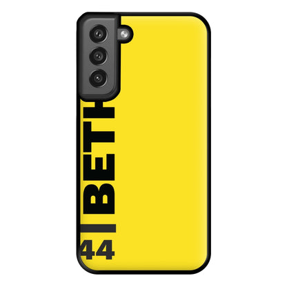 Personalised F1 Driver Yellow Phone Case for Galaxy S21FE