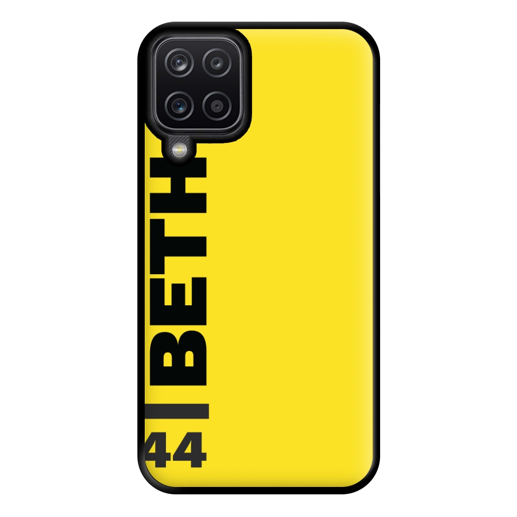 Personalised F1 Driver Yellow Phone Case for Galaxy A12