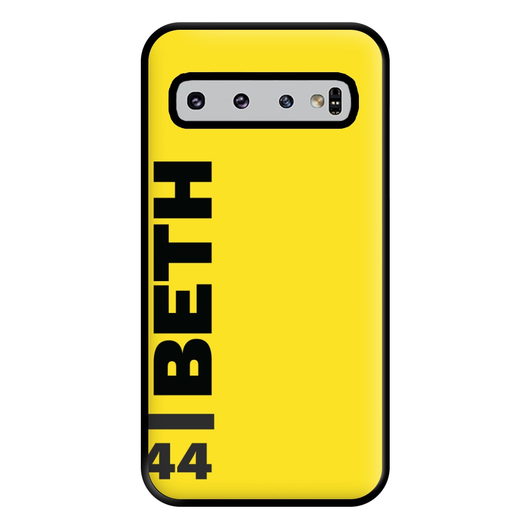 Personalised F1 Driver Yellow Phone Case for Galaxy S10 Plus