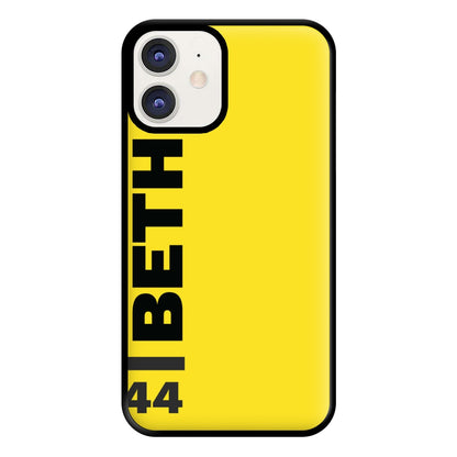 Personalised F1 Driver Yellow Phone Case for iPhone 12 / 12 Pro