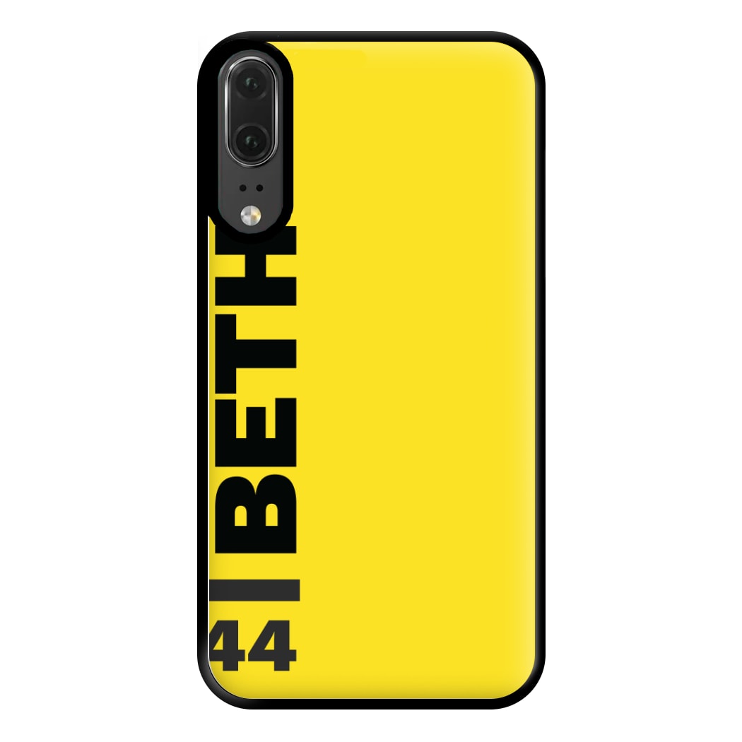 Personalised F1 Driver Yellow Phone Case for Huawei P20