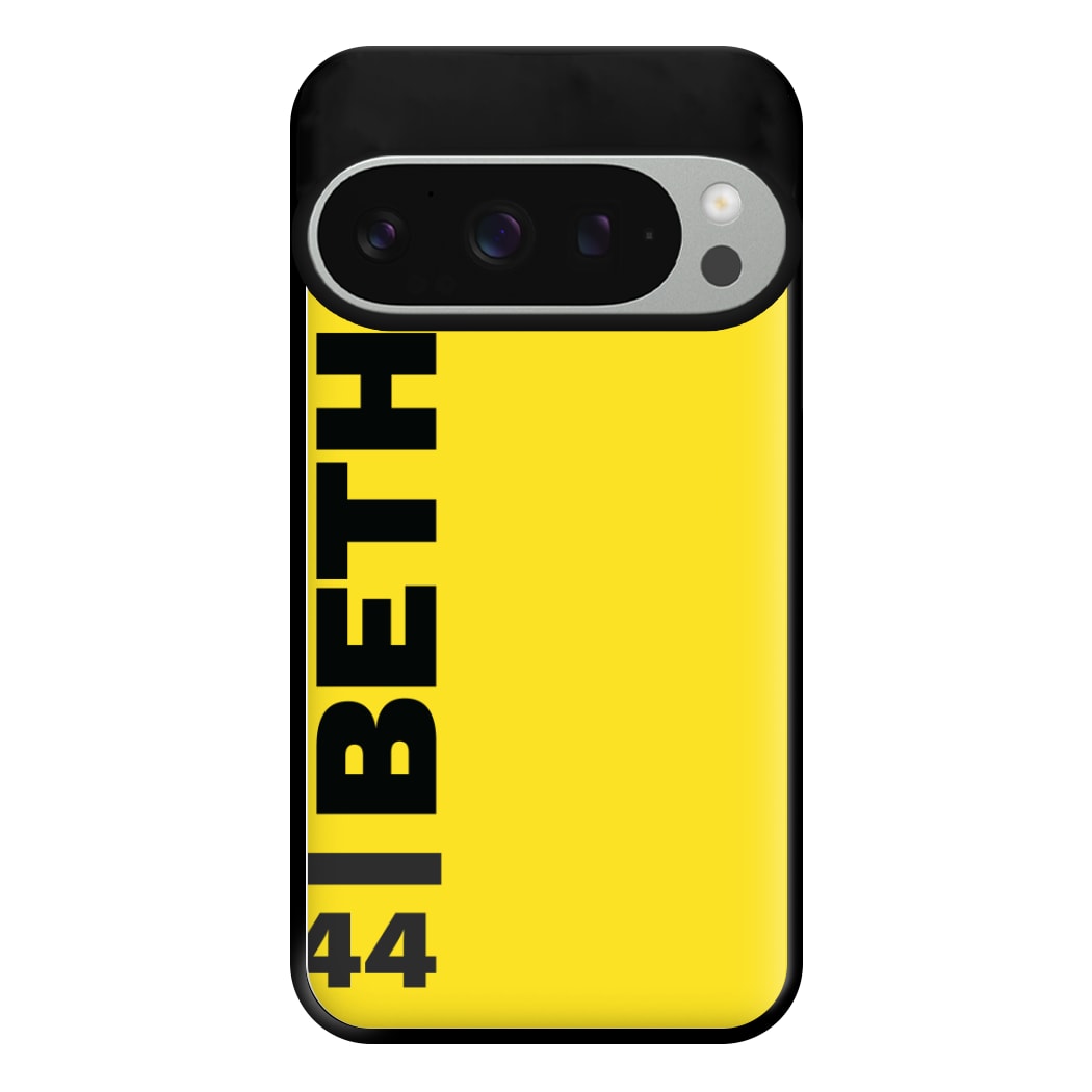 Personalised F1 Driver Yellow Phone Case for Google Pixel 9 Pro XL