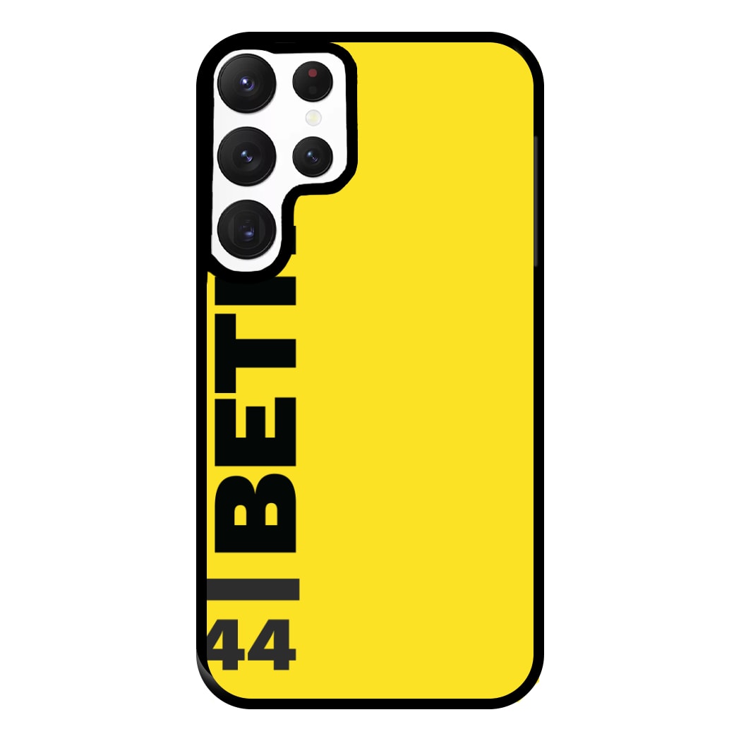 Personalised F1 Driver Yellow Phone Case for Galaxy S22 Ultra