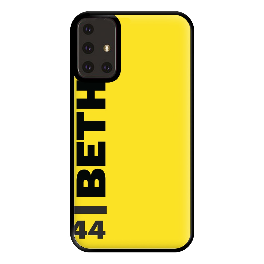 Personalised F1 Driver Yellow Phone Case for Galaxy A71