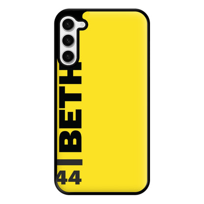 Personalised F1 Driver Yellow Phone Case for Galaxy S23 Plus