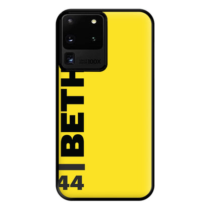 Personalised F1 Driver Yellow Phone Case for Galaxy S20 Ultra