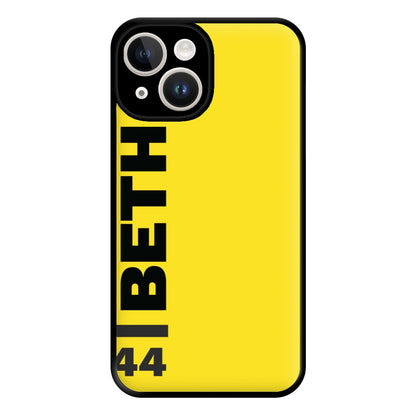 Personalised F1 Driver Yellow Phone Case for iPhone 14