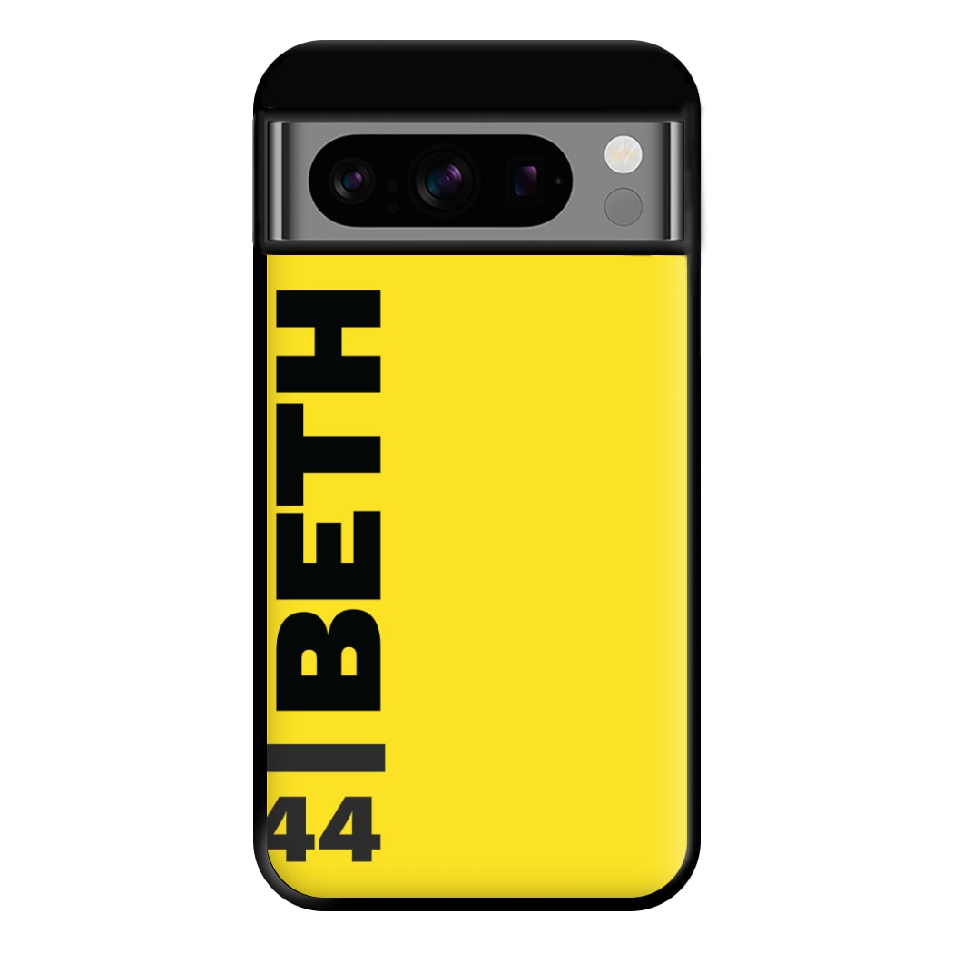 Personalised F1 Driver Yellow Phone Case for Google Pixel 8 Pro