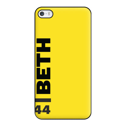 Personalised F1 Driver Yellow Phone Case for iPhone 5 / 5s / SE 2016