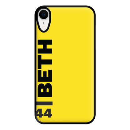 Personalised F1 Driver Yellow Phone Case for iPhone XR