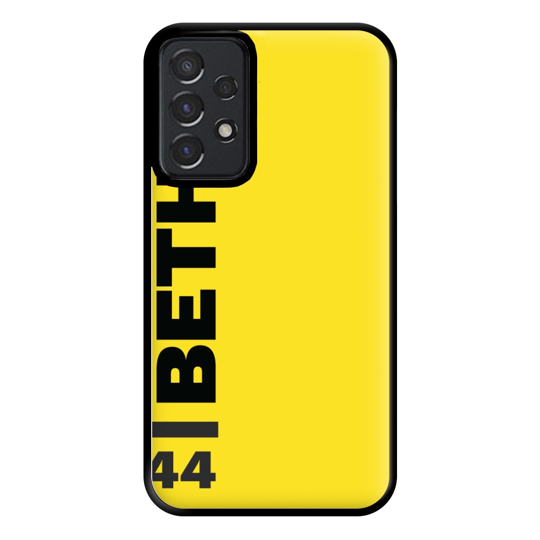 Personalised F1 Driver Yellow Phone Case for Galaxy A52 / A52s