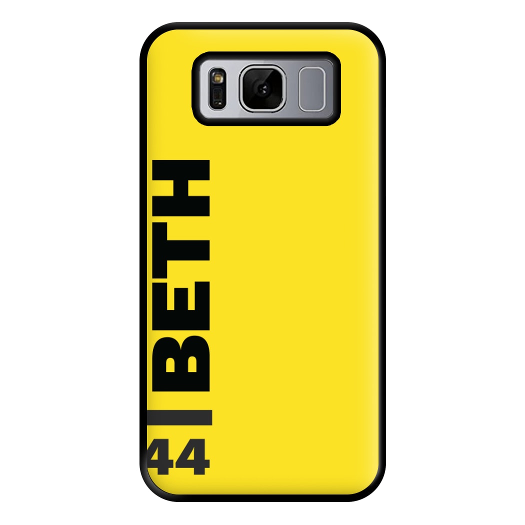 Personalised F1 Driver Yellow Phone Case for Galaxy S8 Plus