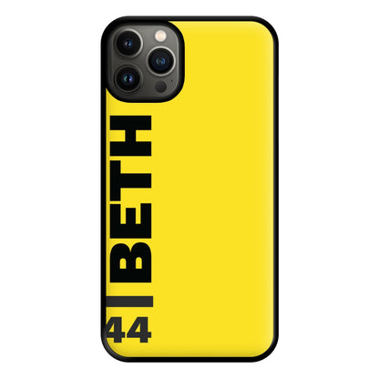 Personalised F1 Driver Yellow Phone Case for iPhone 13