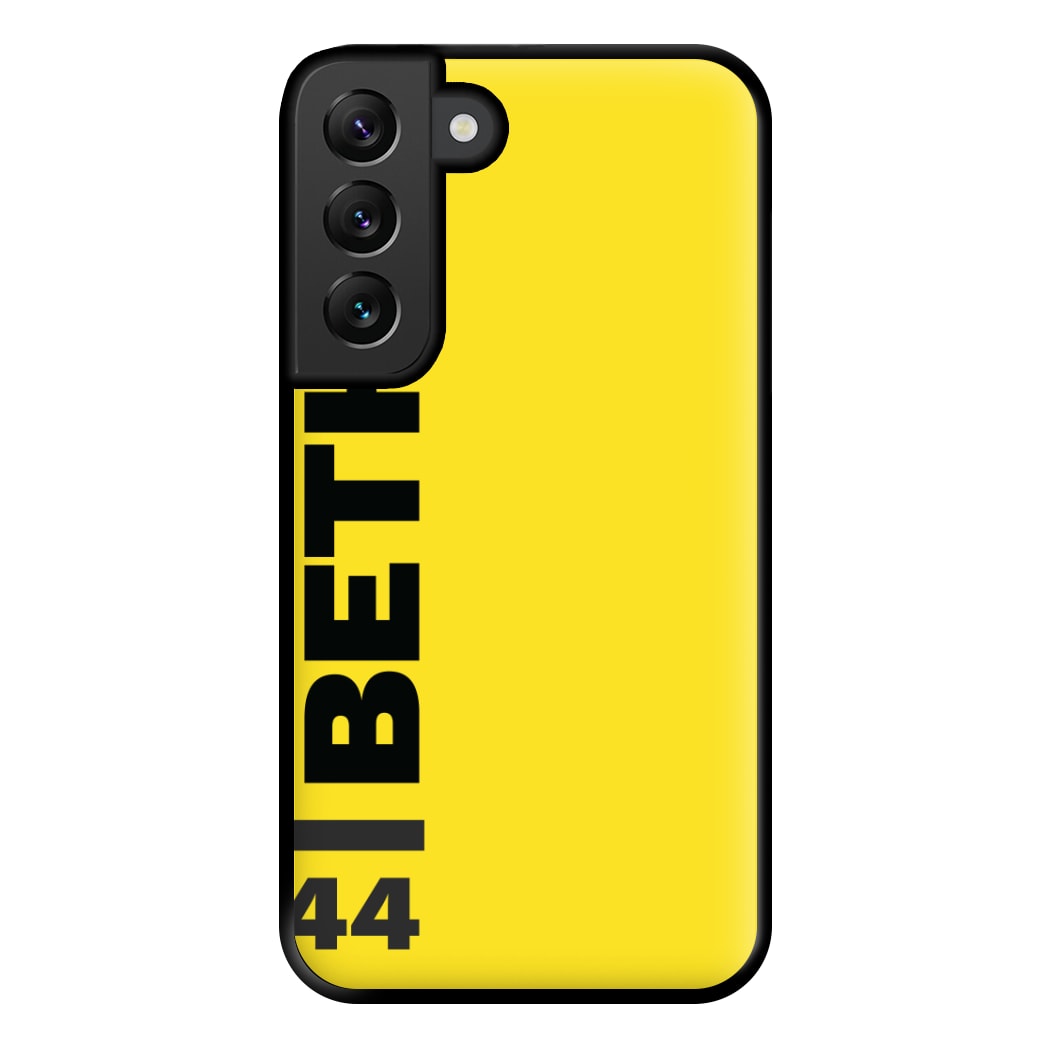 Personalised F1 Driver Yellow Phone Case for Galaxy S22 Plus