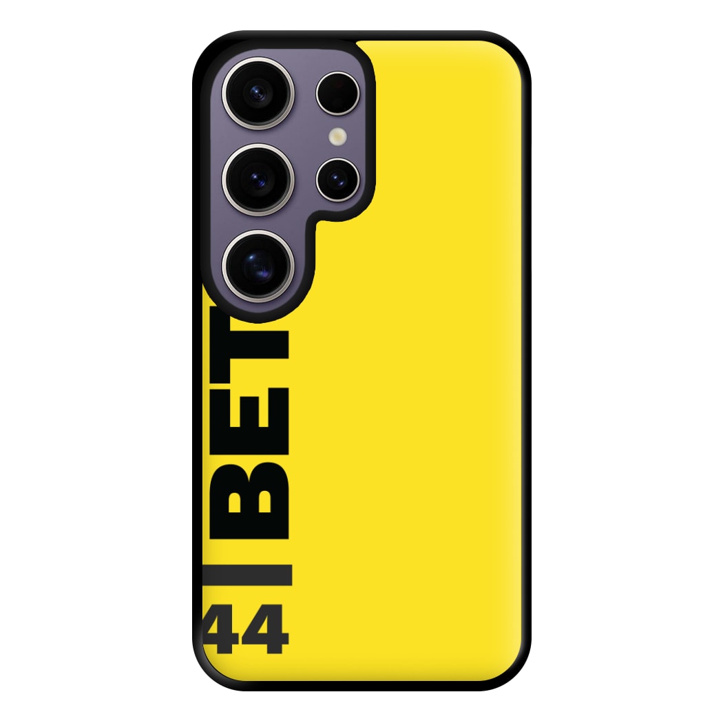 Personalised F1 Driver Yellow Phone Case for Galaxy S25 Ultra