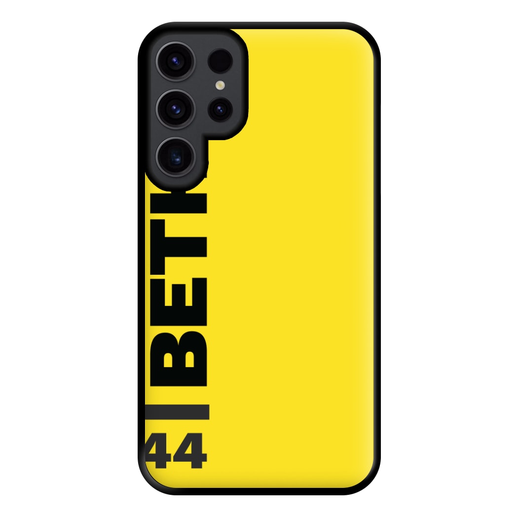 Personalised F1 Driver Yellow Phone Case for Galaxy S23 Ultra