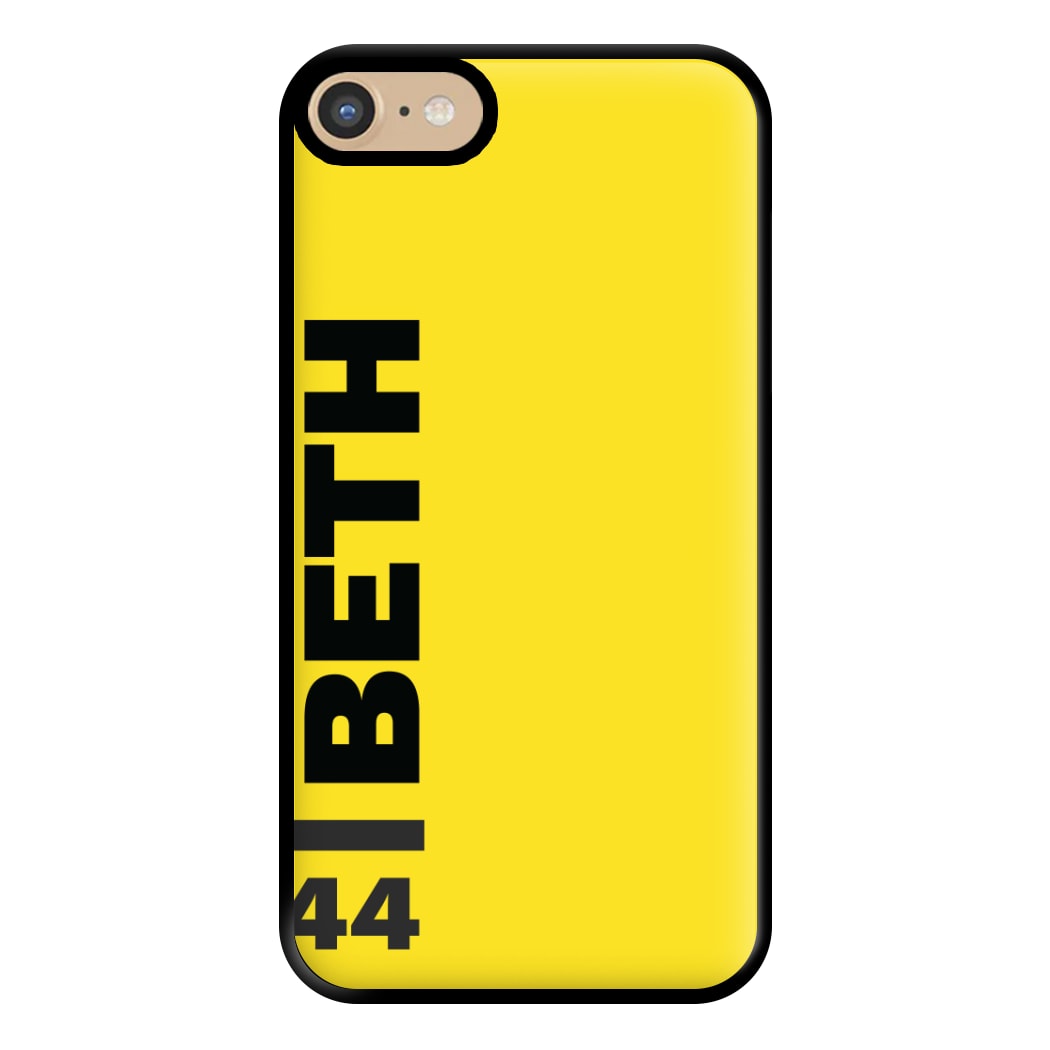 Personalised F1 Driver Yellow Phone Case for iPhone 6 / 7 / 8 / SE