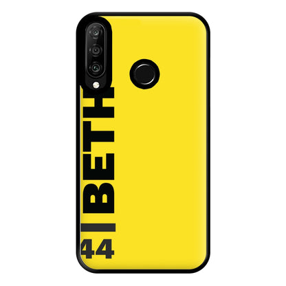 Personalised F1 Driver Yellow Phone Case for Huawei P30 Lite