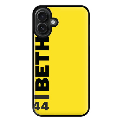 Personalised F1 Driver Yellow Phone Case for iPhone 16 Plus