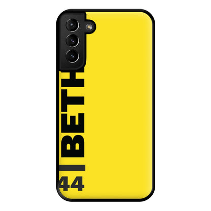 Personalised F1 Driver Yellow Phone Case for Galaxy S21 Plus