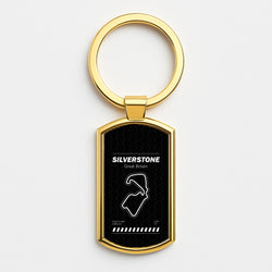 Silverstone Circuit Gold Keyring