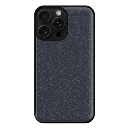 Track Outlines Gray Phone Case for iPhone 16 Pro Max