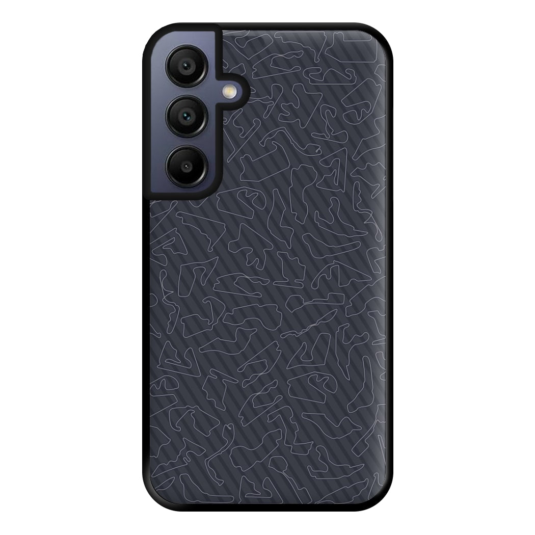 Track Outlines Gray Phone Case for Galaxy A15