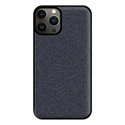 Track Outlines Gray Phone Case for iPhone 13 Pro Max