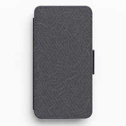 Track Outlines Gray Flip / Wallet Phone Case