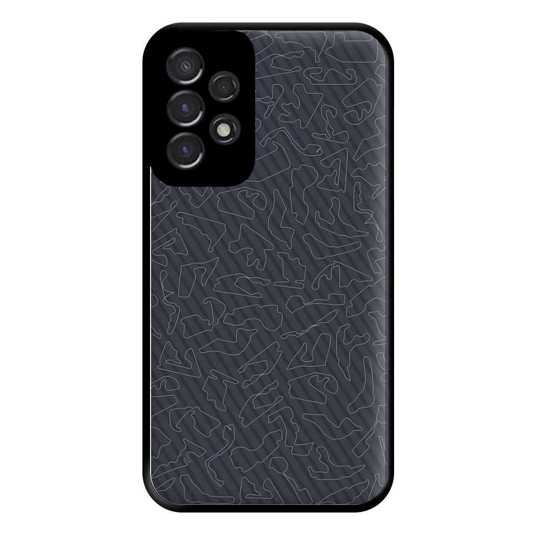 Track Outlines Gray Phone Case for Galaxy A53