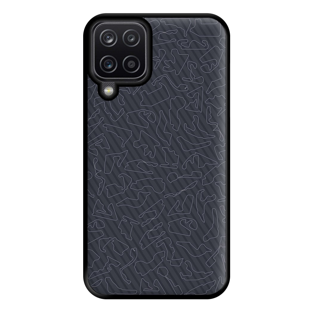 Track Outlines Gray Phone Case for Galaxy A12