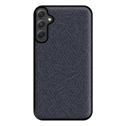 Track Outlines Gray Phone Case for Galaxy A14