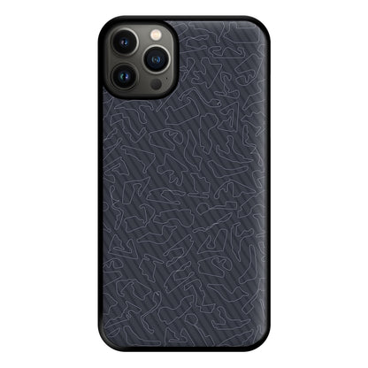 Track Outlines Gray Phone Case for iPhone 13