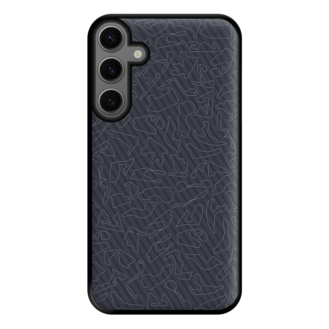 Track Outlines Gray Phone Case for Galaxy S23FE