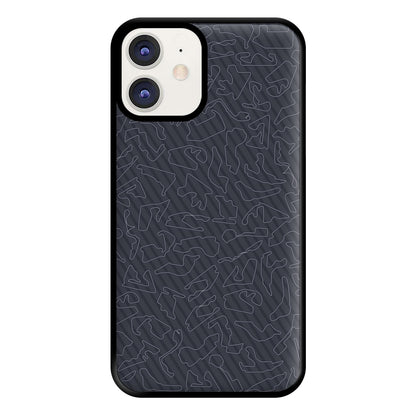 Track Outlines Gray Phone Case for iPhone 11