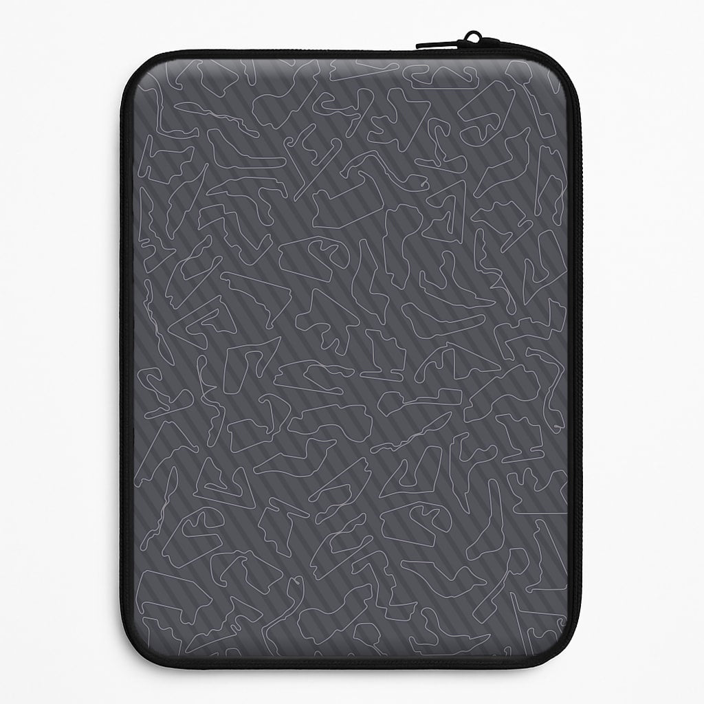 Track Outlines Gray Laptop Sleeve