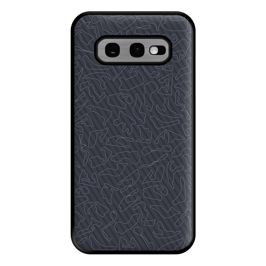 Track Outlines Gray Phone Case for Galaxy S10e