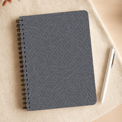 Track Outlines Gray Notepad
