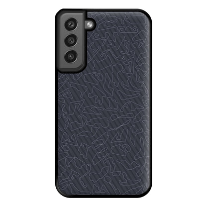 Track Outlines Gray Phone Case for Galaxy S21FE