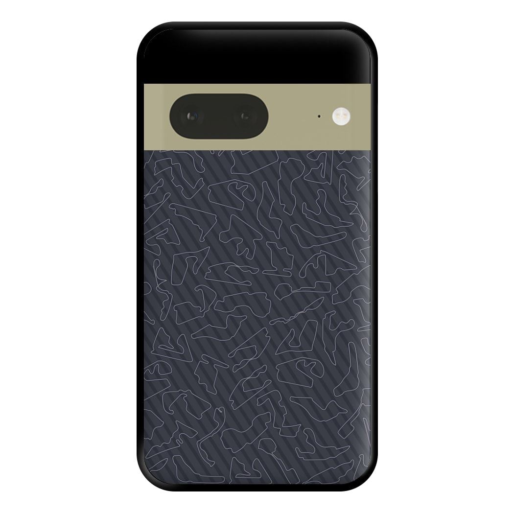 Track Outlines Gray Phone Case for Google Pixel 7a