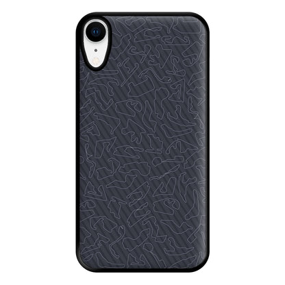 Track Outlines Gray Phone Case for iPhone XR