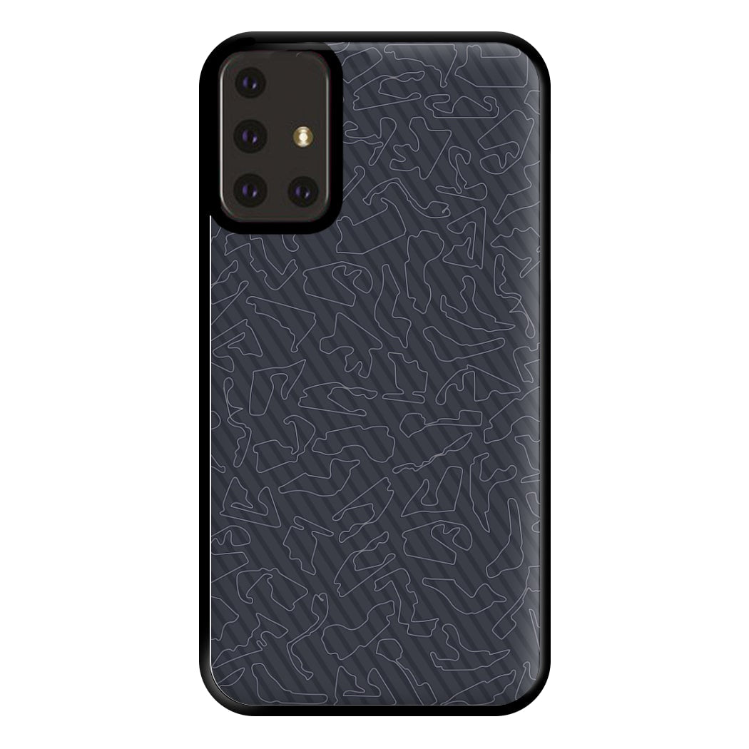 Track Outlines Gray Phone Case for Galaxy A71