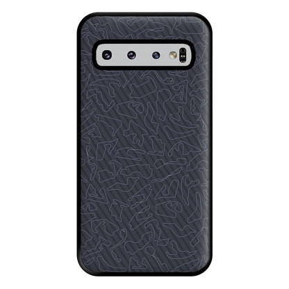 Track Outlines Gray Phone Case for Galaxy S10 Plus