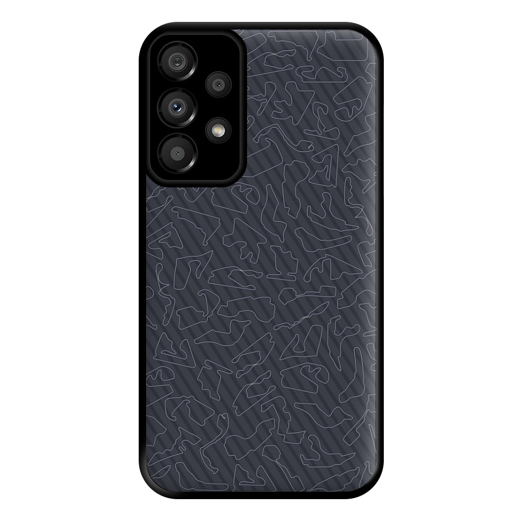 Track Outlines Gray Phone Case for Galaxy A33