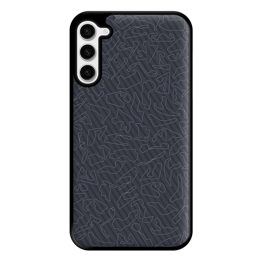 Track Outlines Gray Phone Case for Galaxy S23 Plus