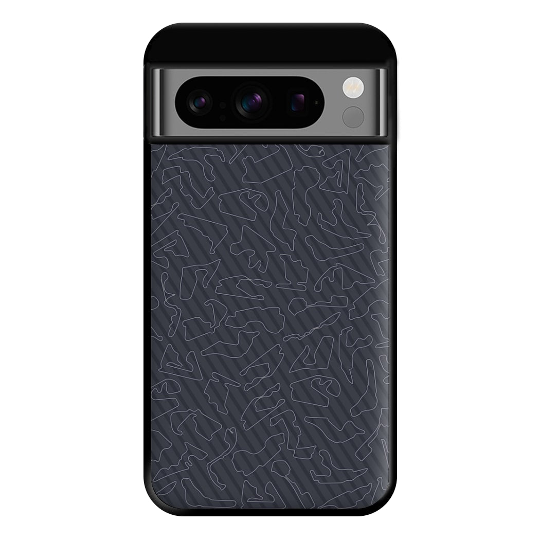 Track Outlines Gray Phone Case for Google Pixel 8 Pro