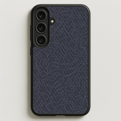 Track Outlines Gray Phone Case for Galaxy S25FE