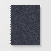 Track Outlines Gray Notebook