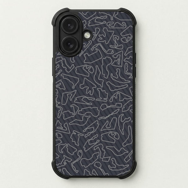 Track Outlines Gray Phone Case — Bumper case