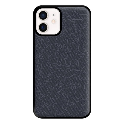 Track Outlines Gray Phone Case for iPhone 12 Mini